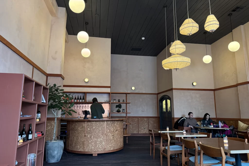 The interior of Martha Stoumen, a Healdsburg tasting room specializing in natural wines.