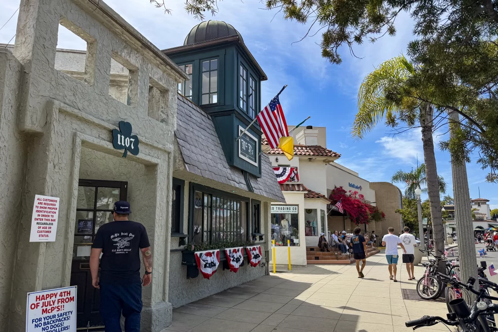 The exterior of McP's Irish Pub in Coronado, California.