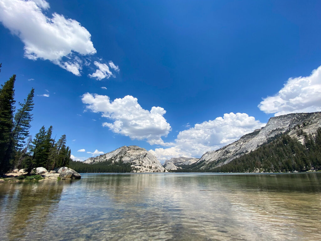 Pristine Tenaya Lake is an excellent example of high alpine lakes in Yosemite National Park.