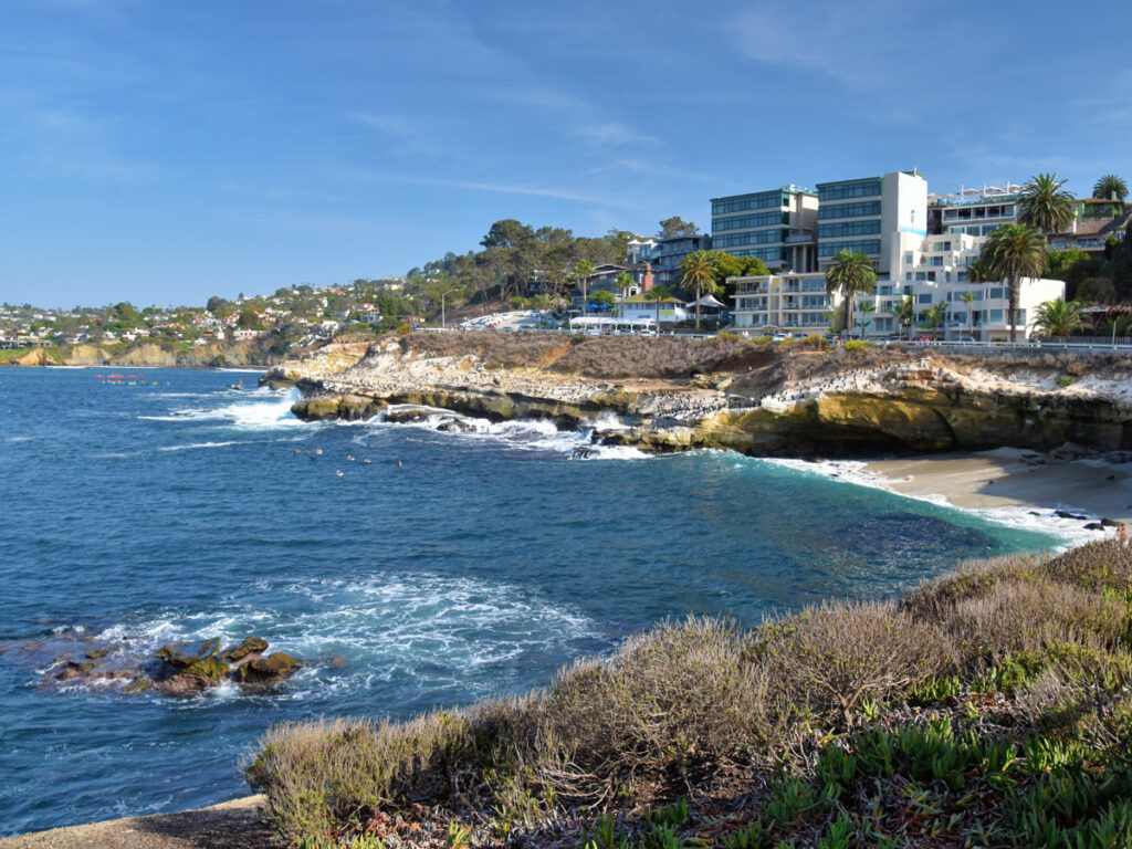 La Jolla Cove is a popular spot to paddle board in San Diego