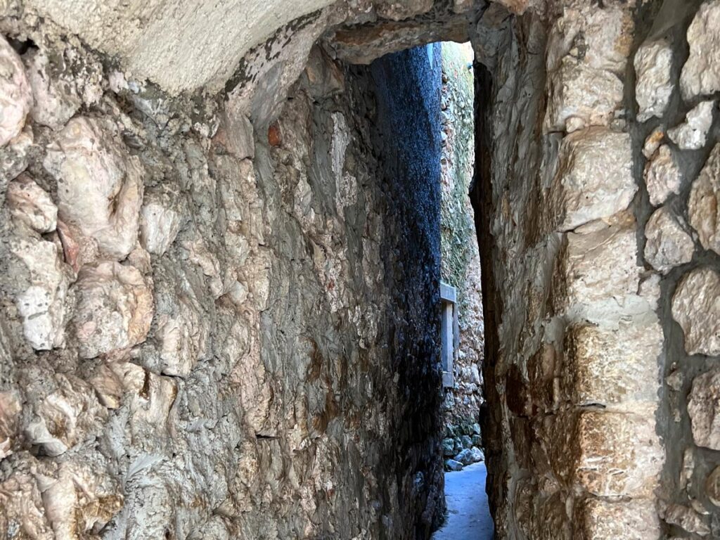 One of the narrowest streets in the world in Vrbnik, Croatia. 