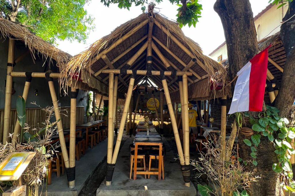 Optimiz Prime restaurant on Indonesia's Gili Air island.